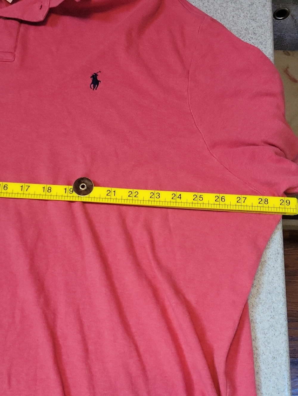 Polo by Ralph Lauren Men's Cotton Polo with Navy Pony Size XXL Salmon - Picture 7 of 8